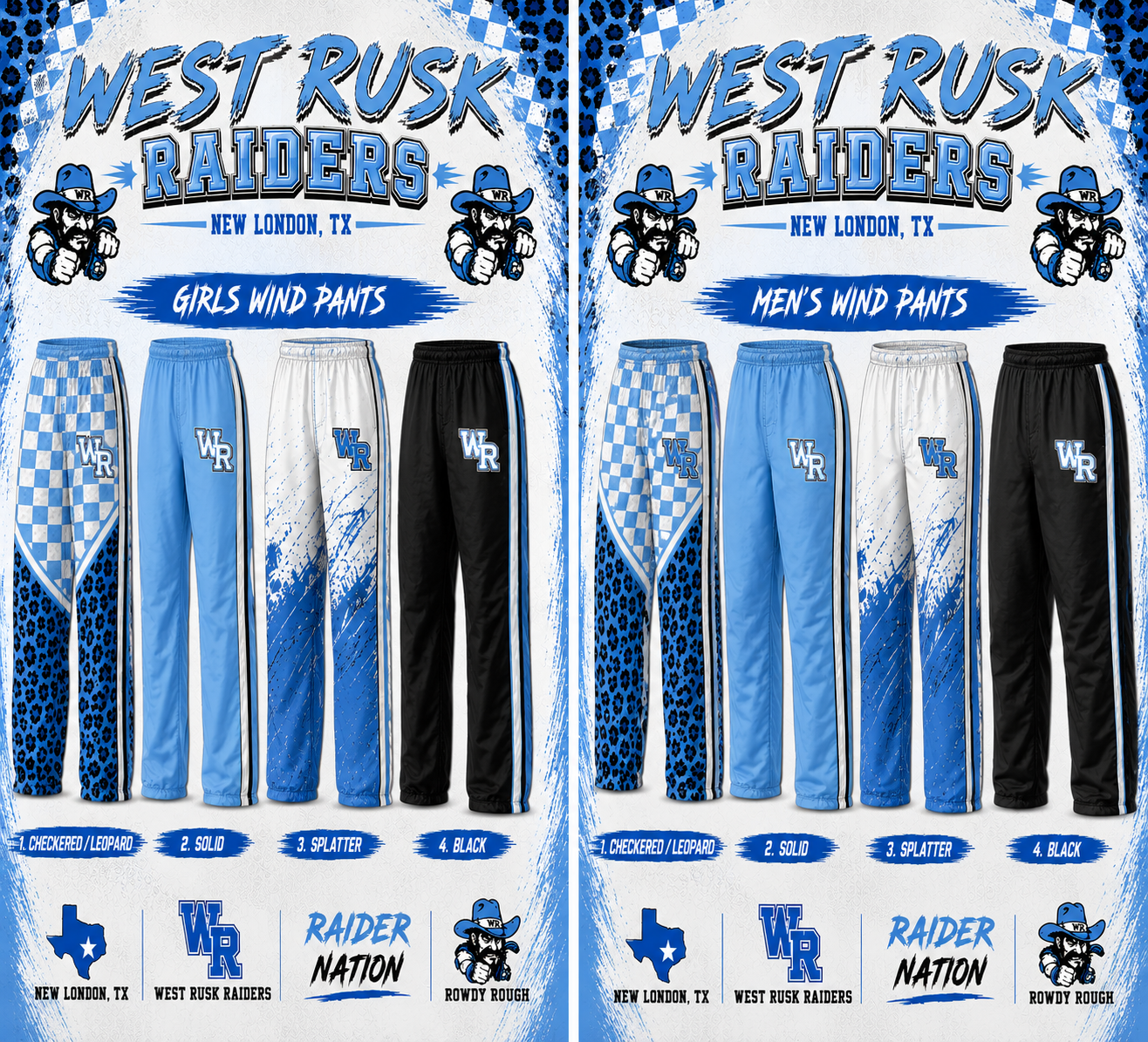 West Rusk Wind Breakers (sets)     TAKING PRE ORDERS!!